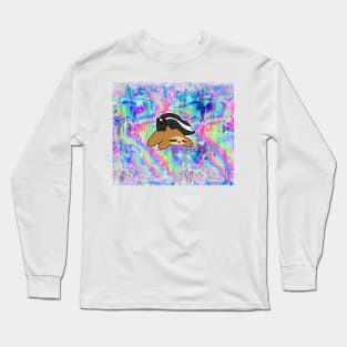 Little Skunk and Sloth Rainbow Holographic Long Sleeve T-Shirt